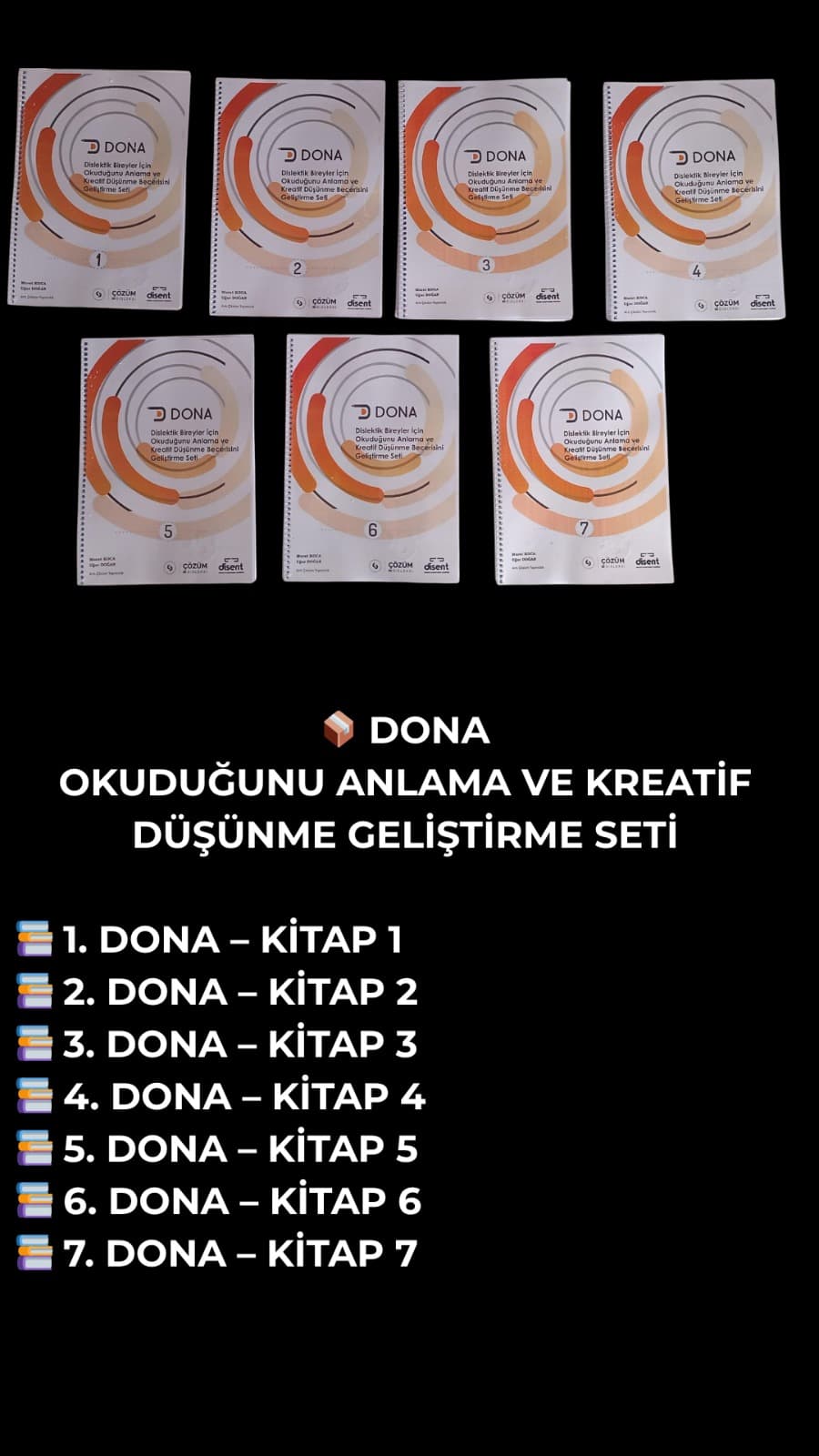 DONA Okuduğunu Anlama ve Kreatif Düşünme Becerisini Geliştirme Seti eğitim materyali